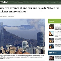Latinoamrica arranca el ao con una baja de 50% en las transacciones empresariales